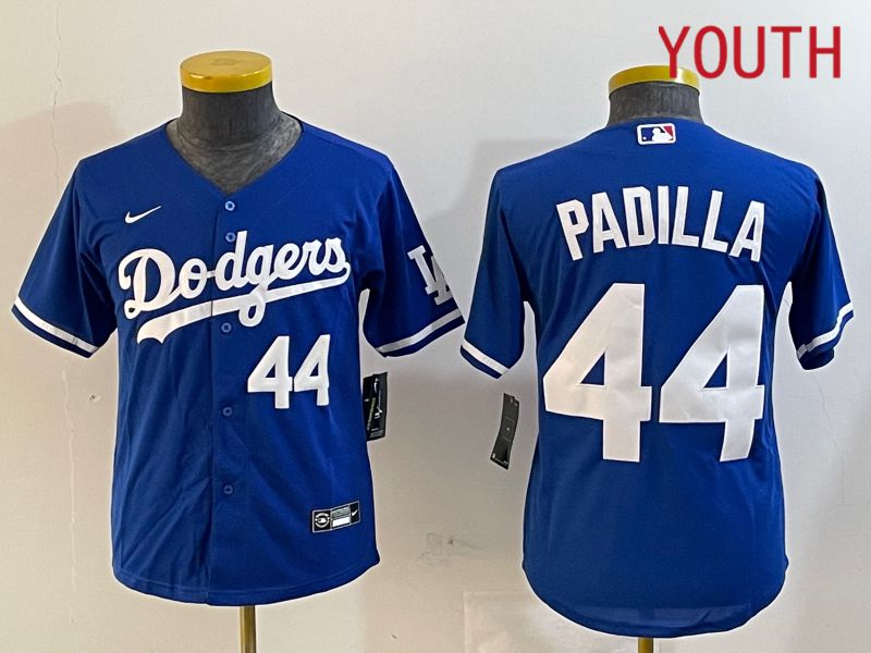 Youth Los Angeles Dodgers #44 Padilla Blue Game 2024 Nike MLB Jersey style 12162